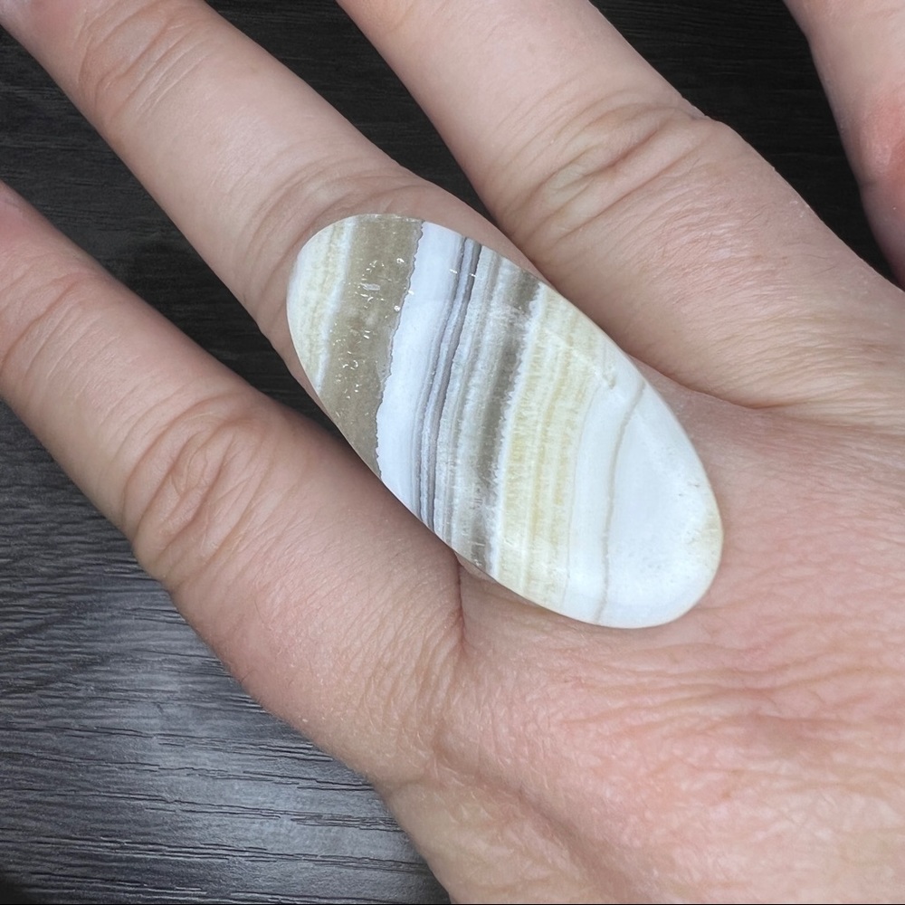 Banded Agate Stone Ring